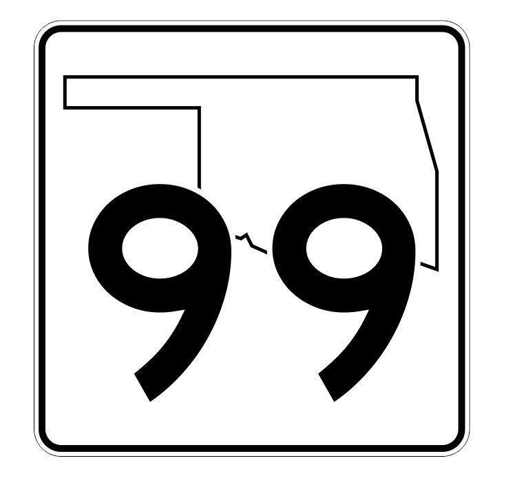 Oklahoma State Highway 99 Sticker Decal