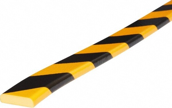 PRO-SAFE Soft Surface Polyurethane Foam Bumper Guard: Yellow/Black, 39" Long