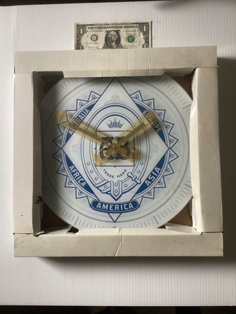 Anheuser Busch Clock- Glass Back