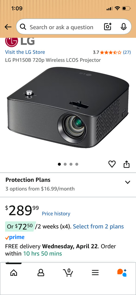 IG Cine Beam projector, black