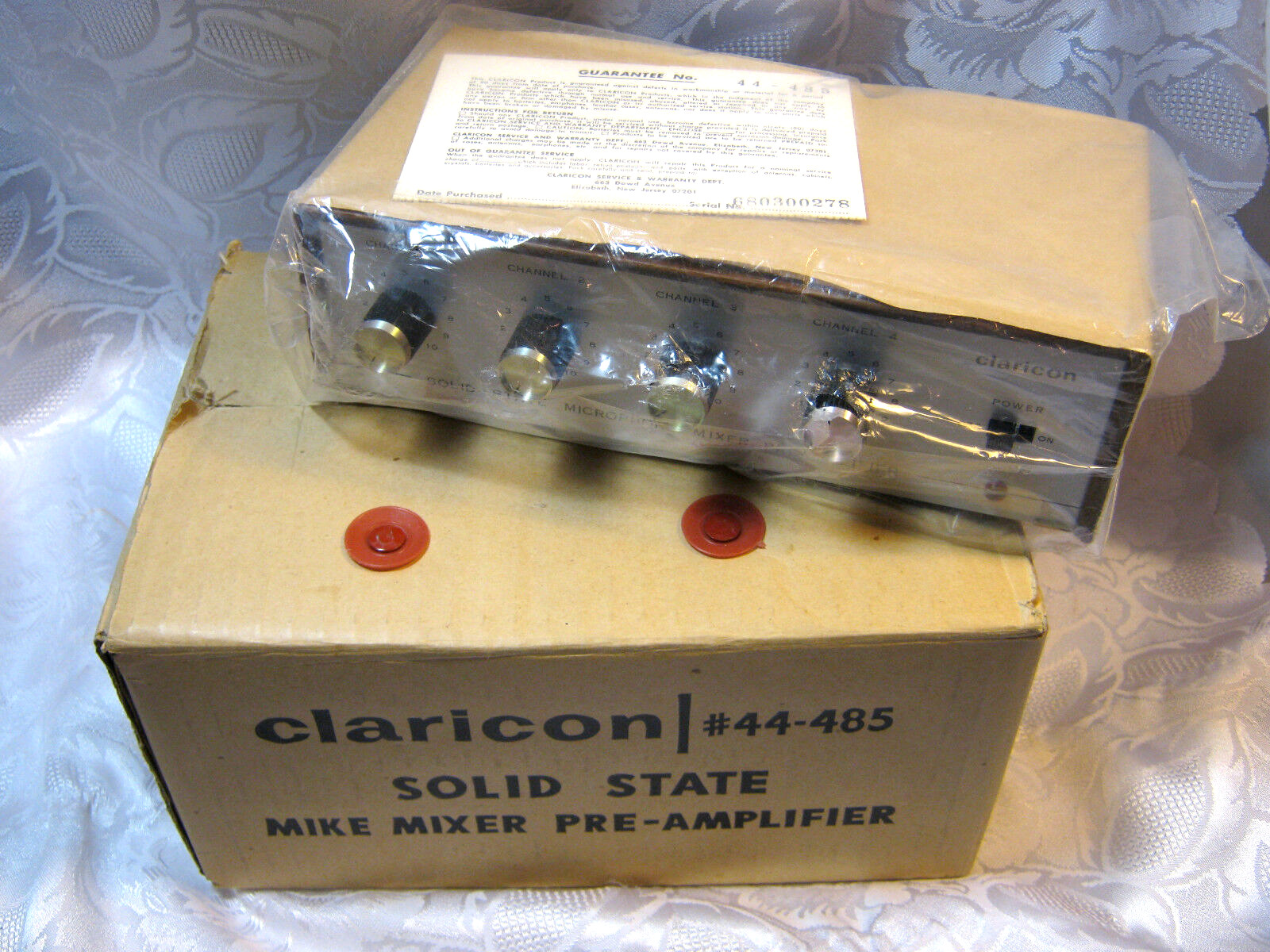 Rare Vintage Claricon Solid State Mike Mixer Preamplifier Audio New Old Stock