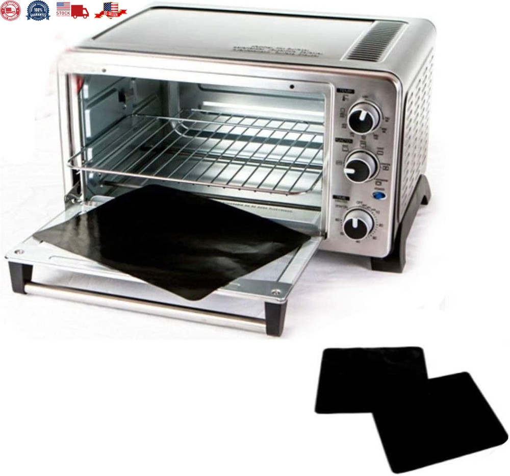 TWO-PACK 100% Non-Stick 11" Polytetrafluoroethylene Toaster Oven Liner. Final