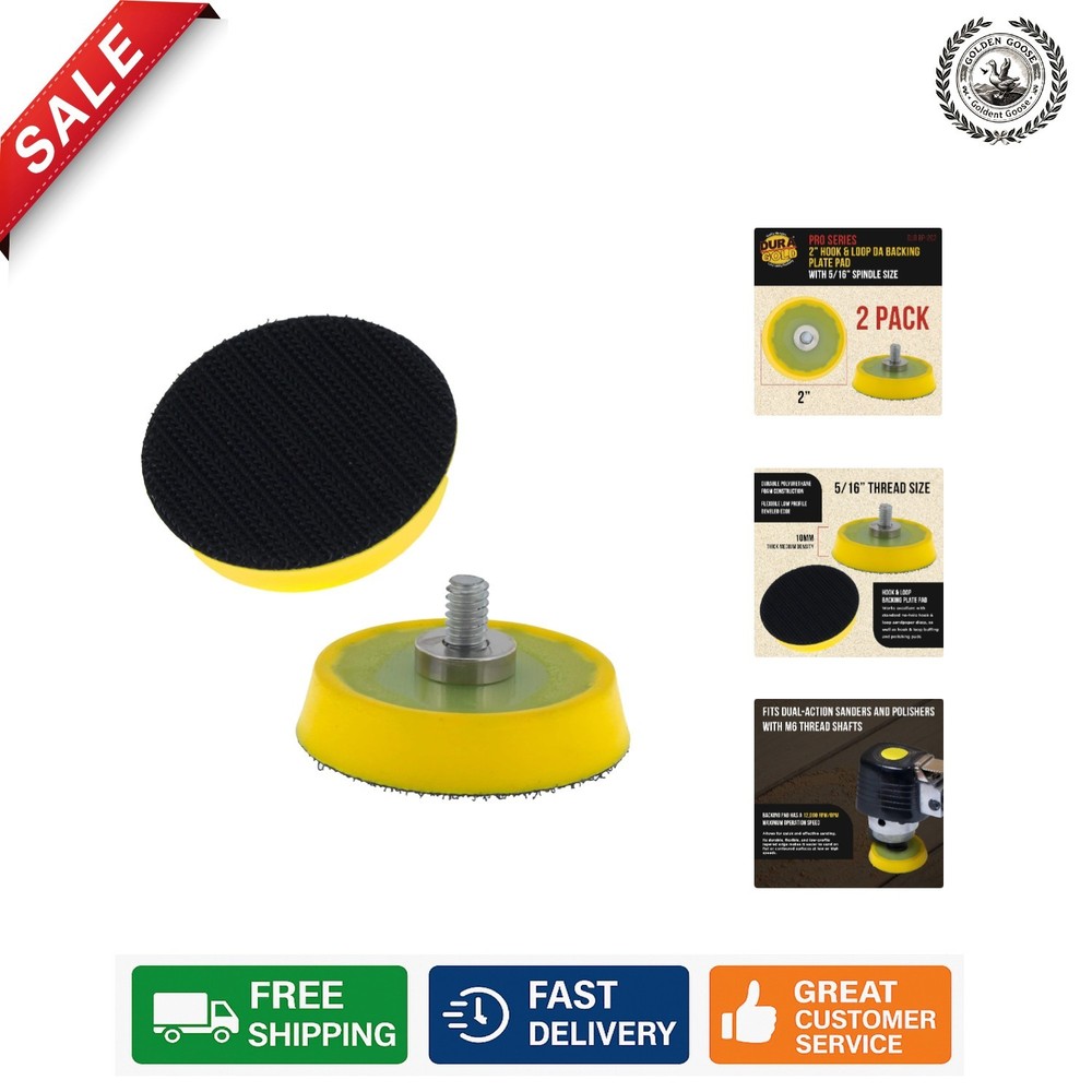 Coarse Grit 2" Backing Plate Pads - Durable & Efficient Sander Solution, 2 Pack