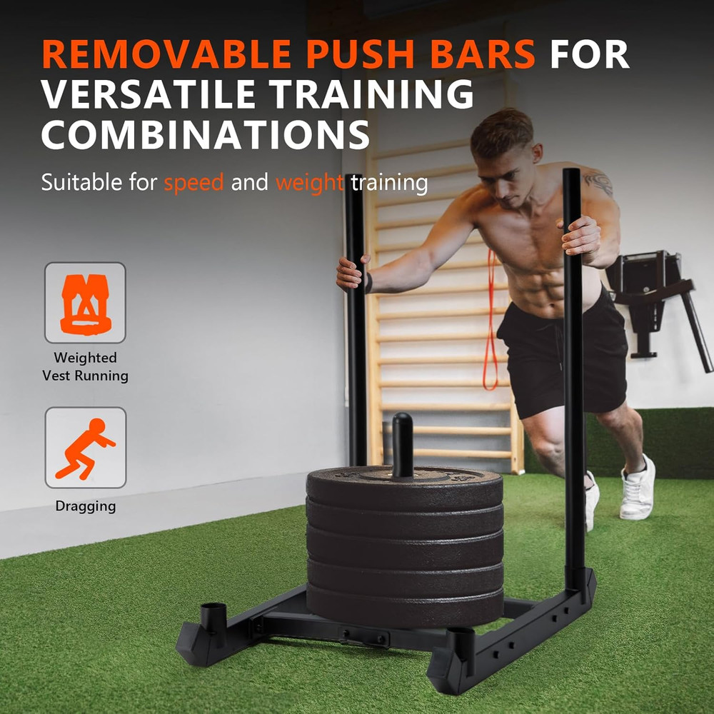 TEDEUM Steel Weight Training Pull Sled for Strength and Speed Development