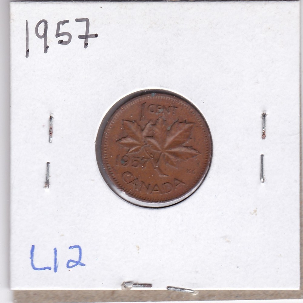 1957 Canada One Cent L12