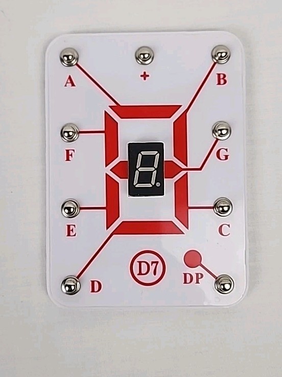 ELENCO Snap Circuits Replacement Part: D7 7-Segment LED Display 6SCD7