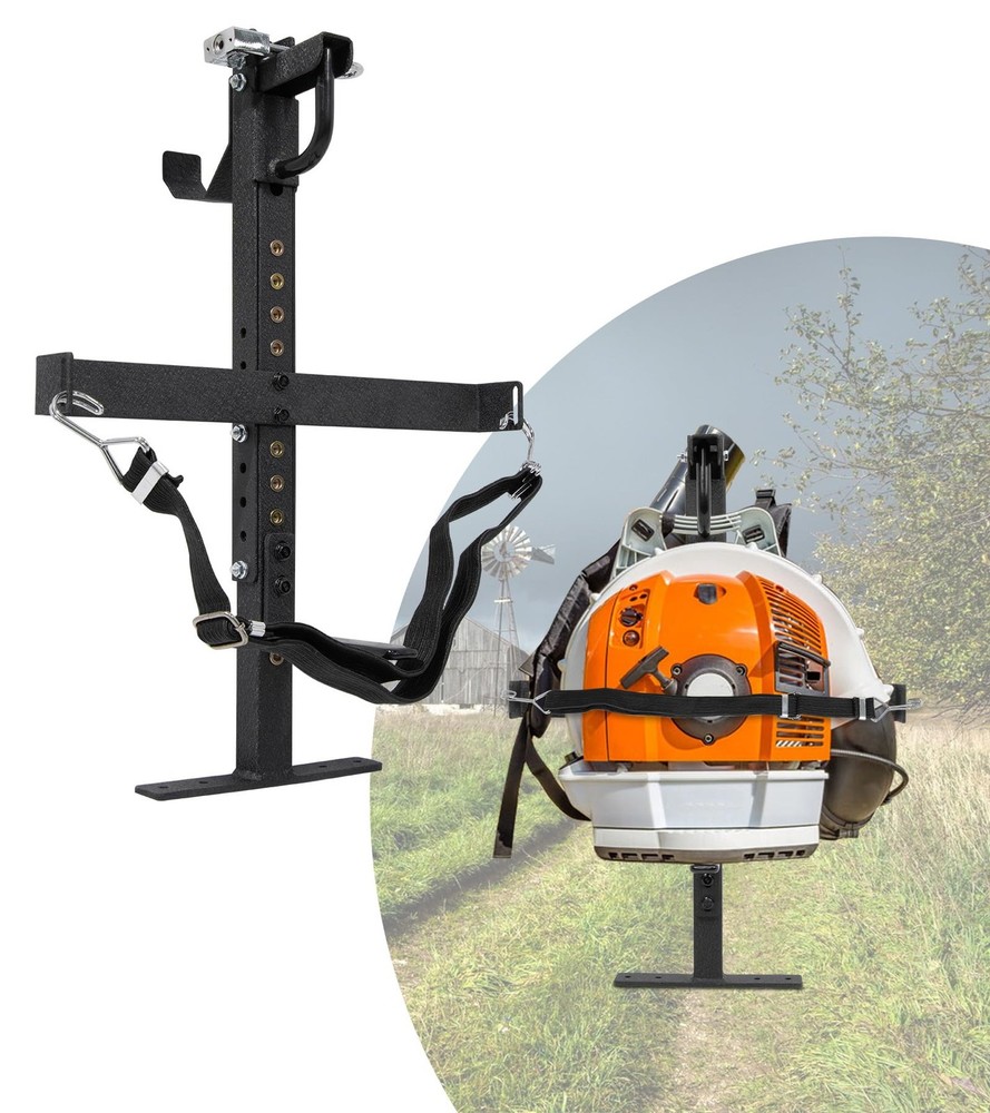 Backpack Blower Rack for Trailers Universal Storage Holder Black