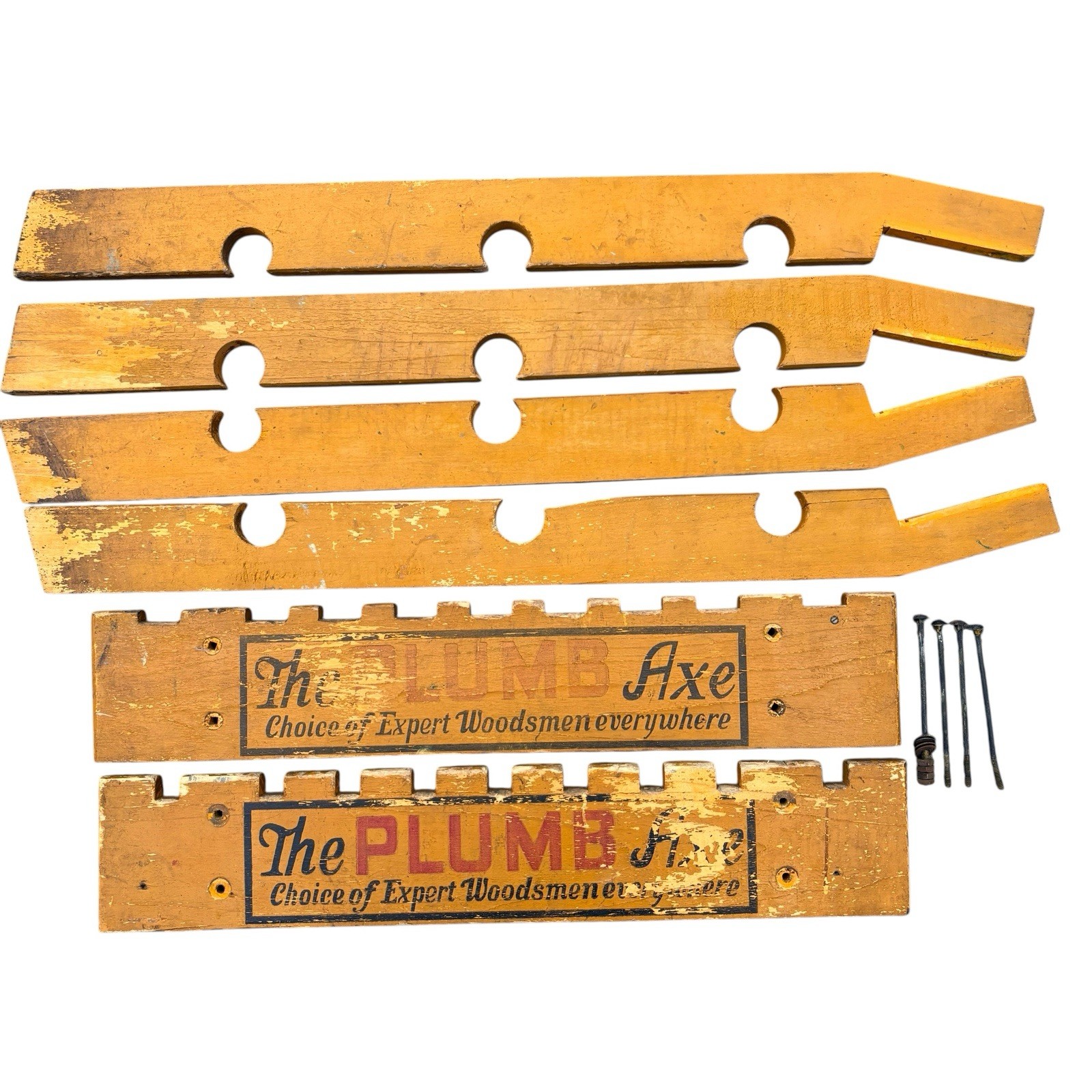 Vintage Plumb Axe Hardware Store Display Advertising Sign Hatchet Ax Lumberjack