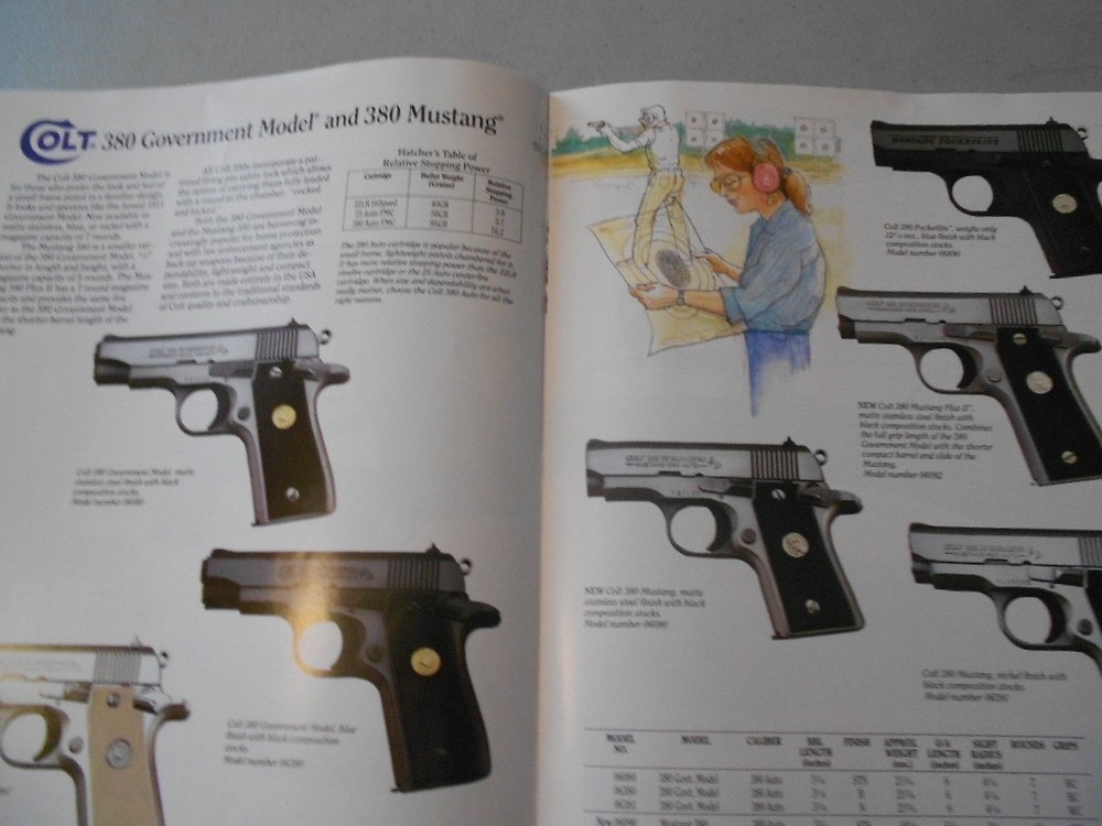 Colt Firearms Catalog 1990 Double Eagle 10MM Joe Foss Anaconda Python
