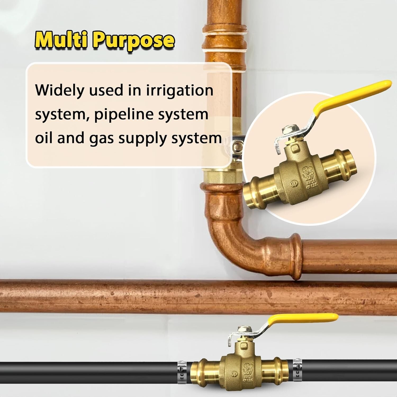 3/4" Propress Brass Ball Valve with EPDM O-Ring Pack of 10