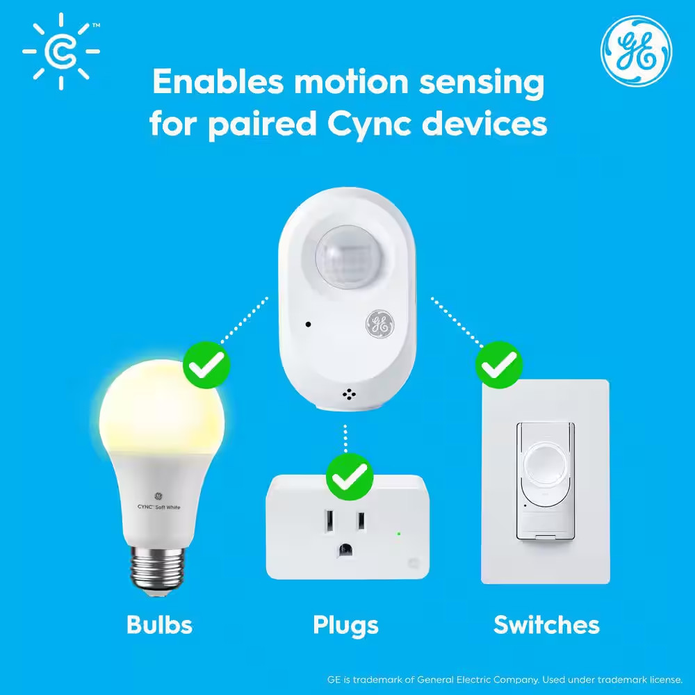 Wire-Free Specialty Programmable Motion Sensor White