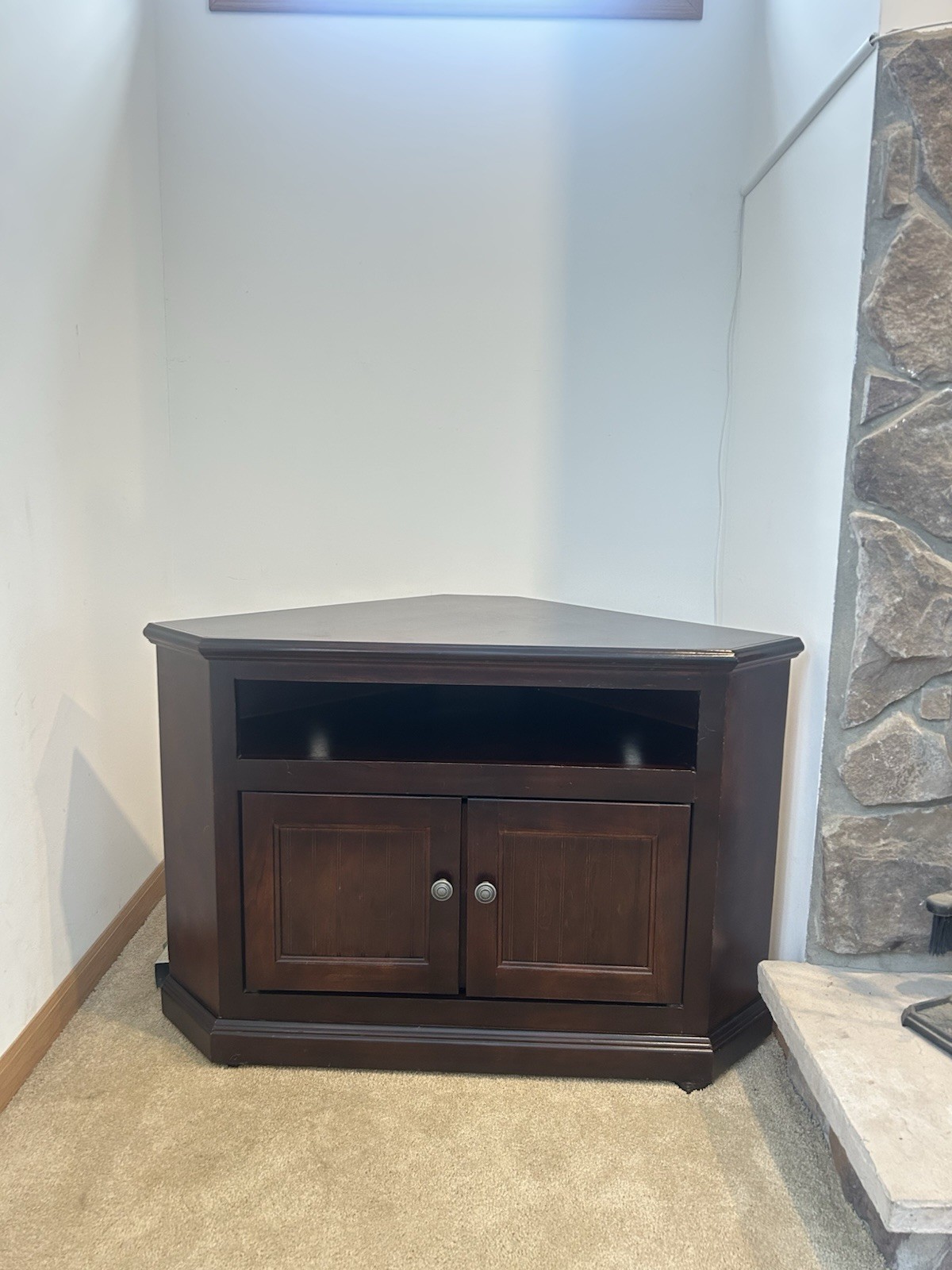corner tv stand wood