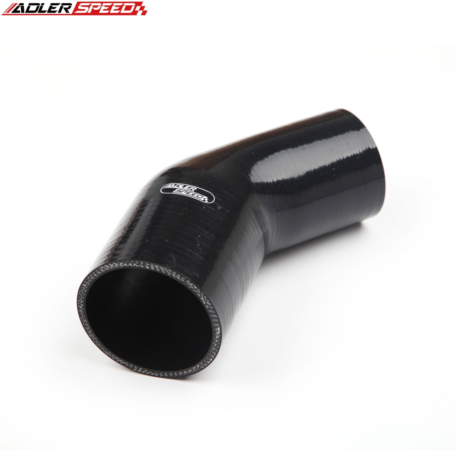 3" To 2.75'' Inch 4-Ply Silicone Hose 45 Degree Elbow Reducer Coupler Pipe Black