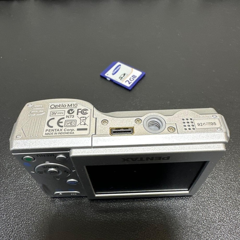 PENTAX Optio M10 Compact Digital Camera with 2GB SD Card Tested Condition