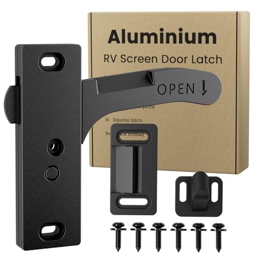 Aluminum RV Screen Door Latch Replacement Kit for Right Handle Replacement