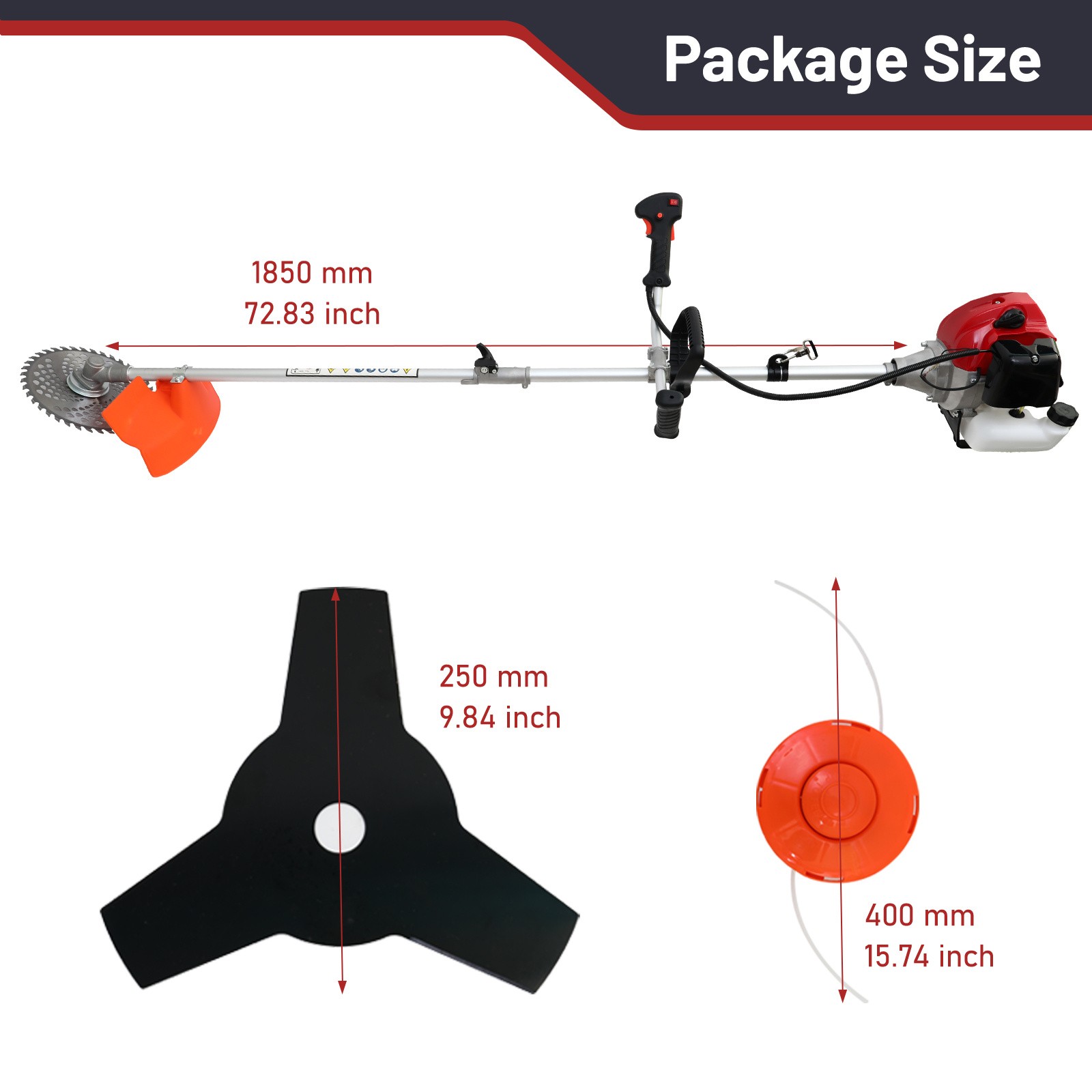 58CC 4 in 1 2-Stroke Grass String Trimmer Brush Cutter Gas Trimmer Weed Eater US