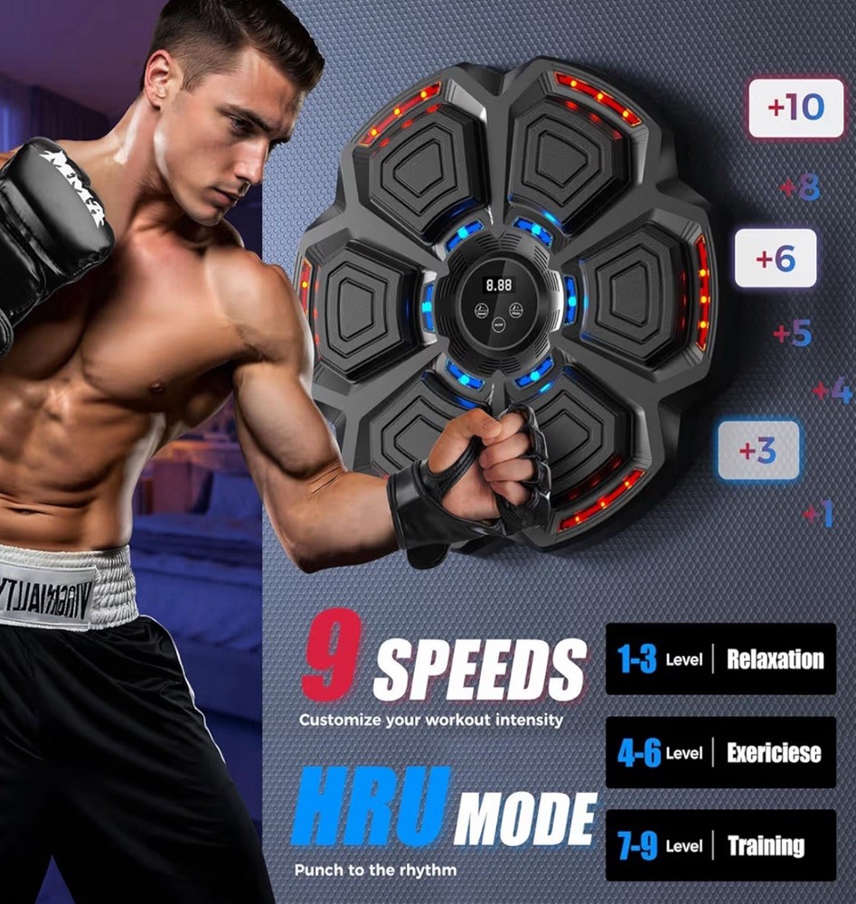 Music Boxing Machine for Adults,Bluetooth Smart Boxing Training Machine,Wall