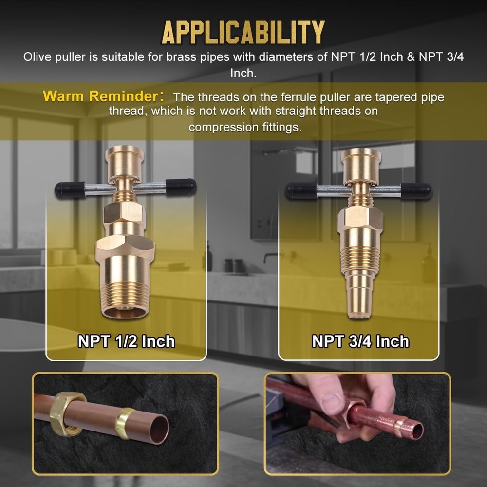 Olive Puller Not Damage The Pipe Olive Remover Ferrule Puller Corrosion-Resis...