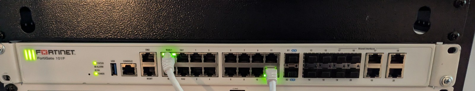 Fortinet FG101F w/ power cable and upgraded fans