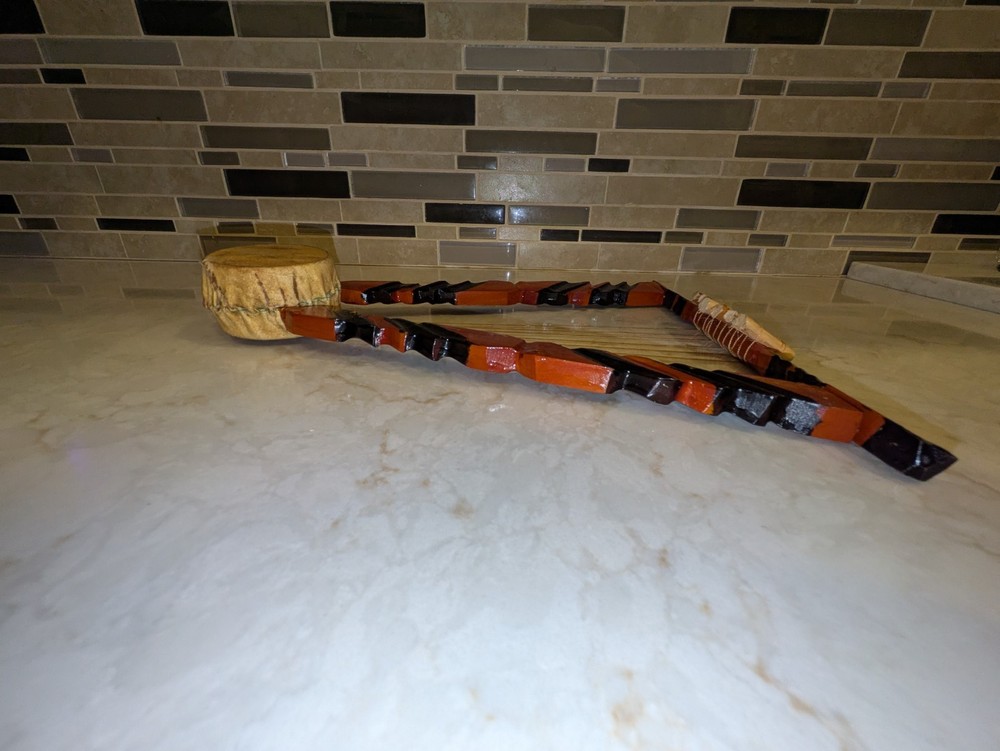 Handmade Wooden Ethiopian Kirar (Stringed Instrument)