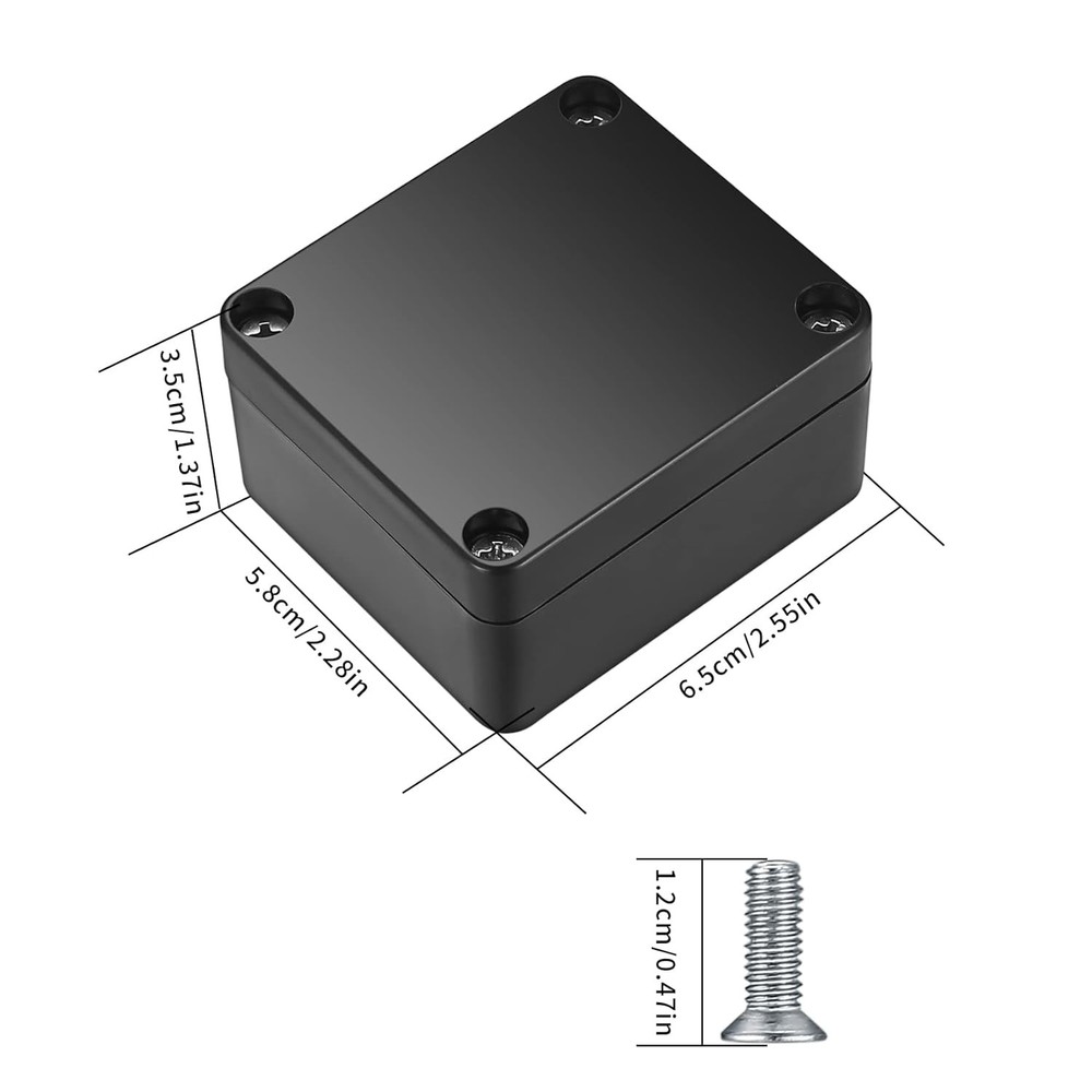 Project Box, 4 Pcs Electrical Junction IP65 Waterproof A, black