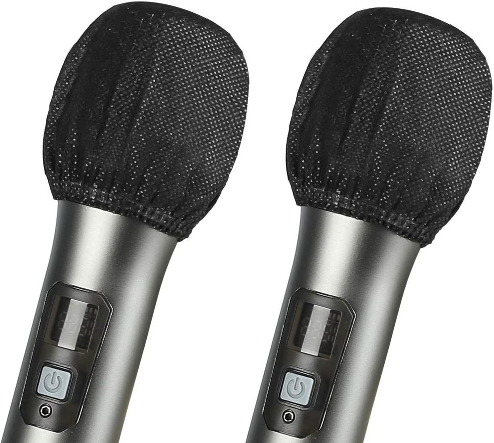 200 Pcs Disposable Microphone Cover Non-Woven Handheld Microphone Windscreen Pro