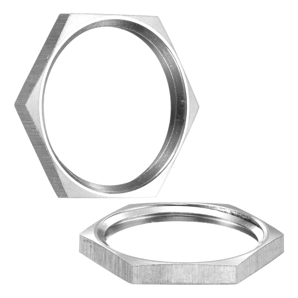 2-Pack Cast Pipe Fitting Hex Locknut, NPT1 Female Thread Hex Locking Nut