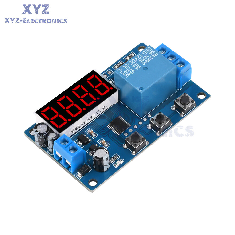 DC12V LED Display Digital Delay Timer Control Switch Relay Module/PLC Automation