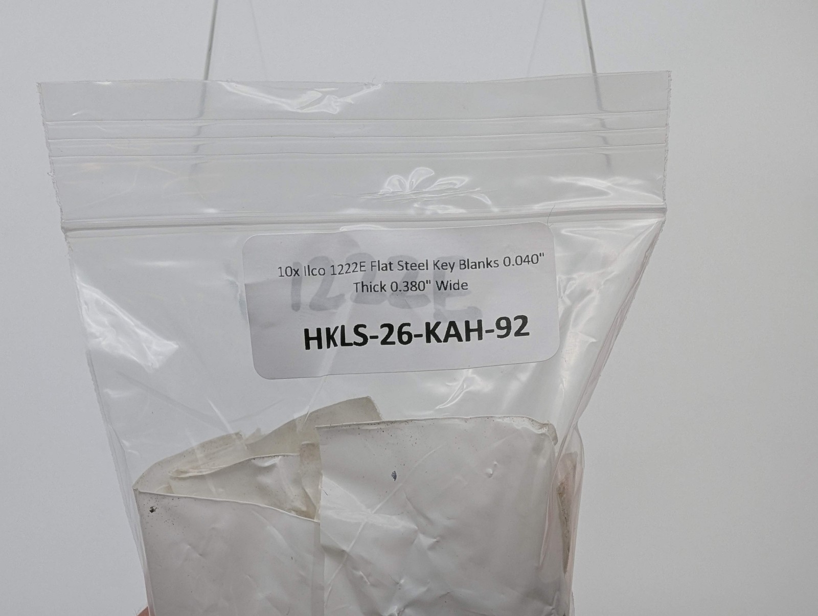 10x Ilco 1222E Flat Steel Key Blanks 0.040" Thick 0.380" Wide