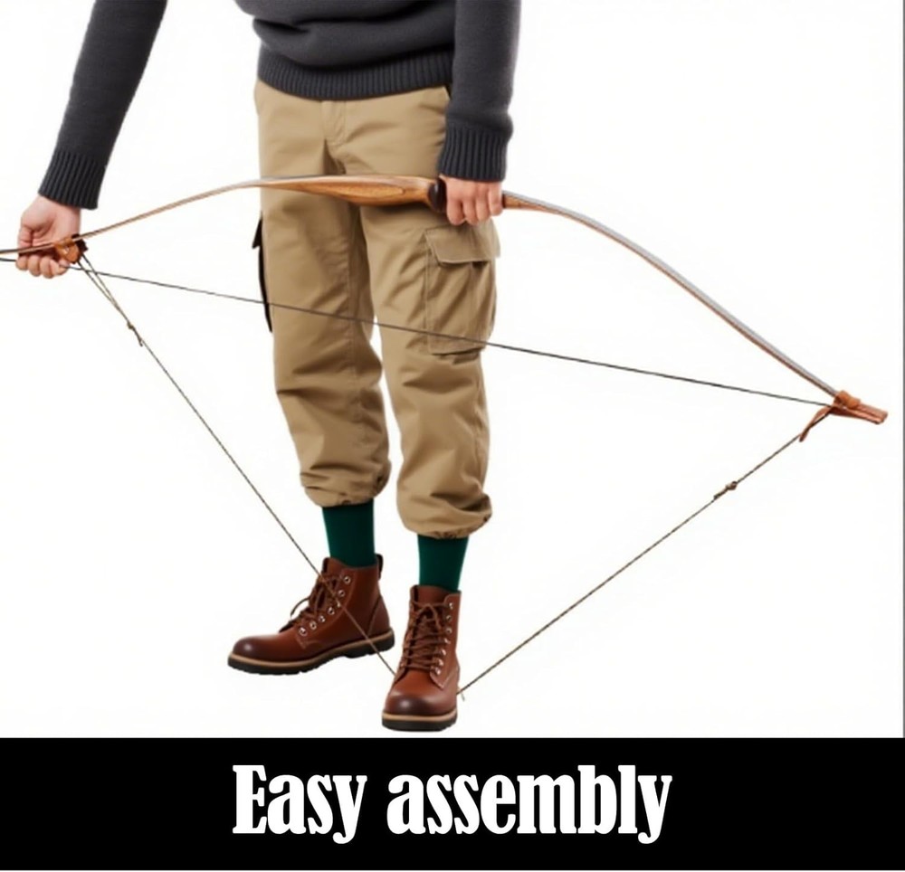 Leather Bow Stringing Tool with Non-Slip Grip - Pro Archery Accessory