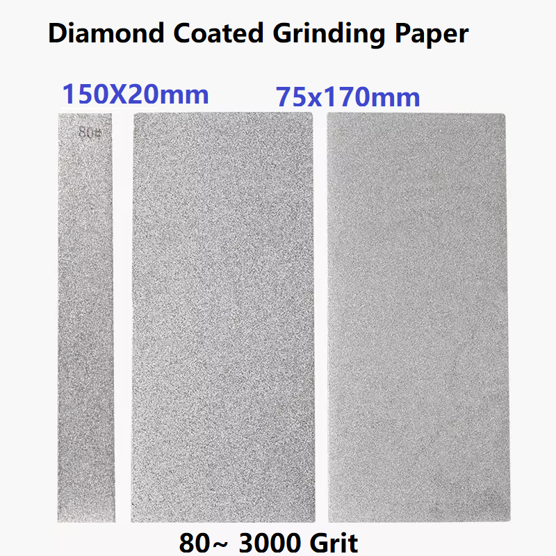 75x170mm Rectangular Diamond Coated Grinding Sanding Polishing Disc Paper Sheet