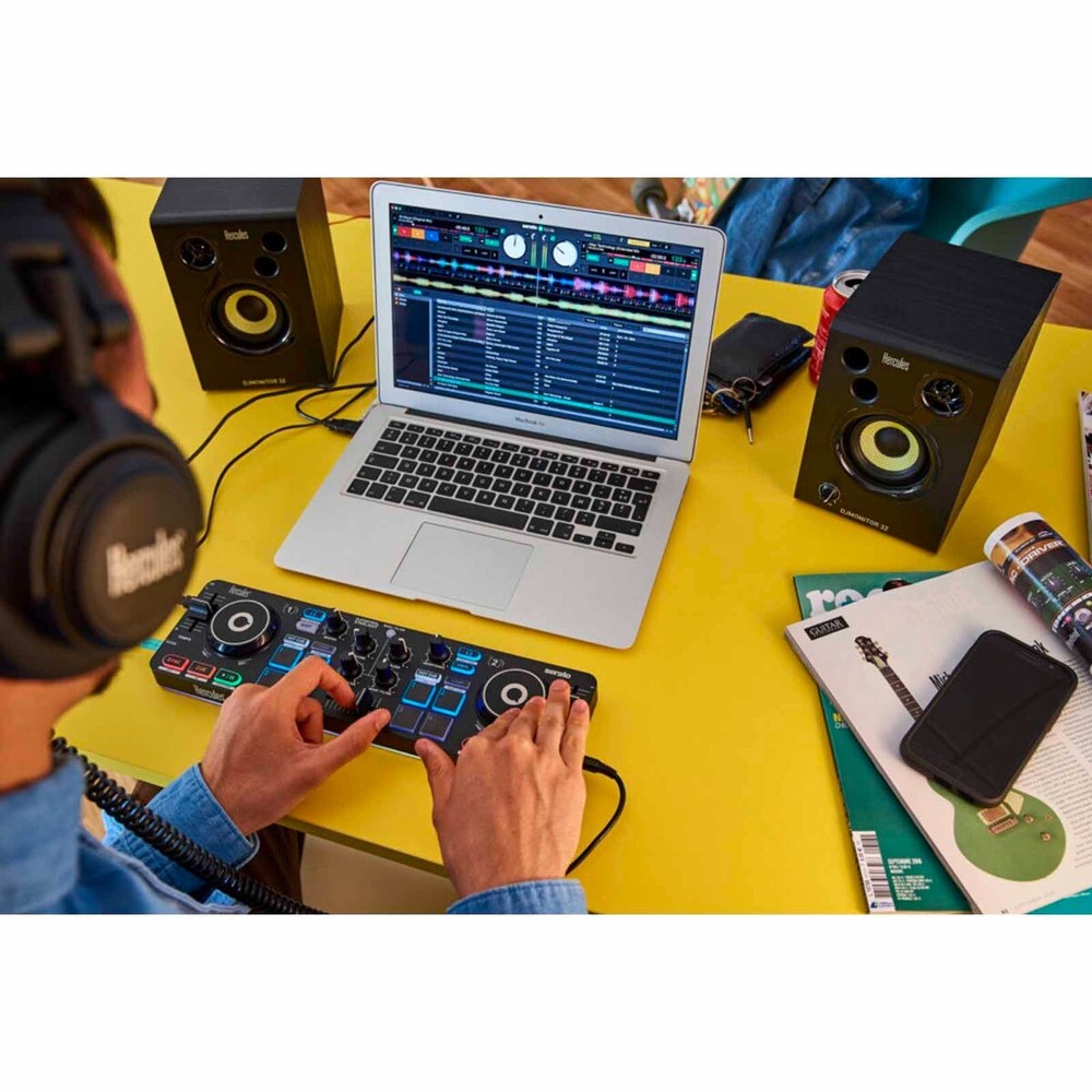 Hercules DJStarter Kit Controller with Desktop Stands & Case Pack