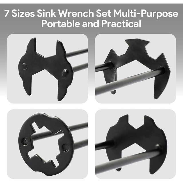 2PCS Basin Wrench multifunction Sink Plumbing Tool Tap Spanner Kitchen Bathroom/