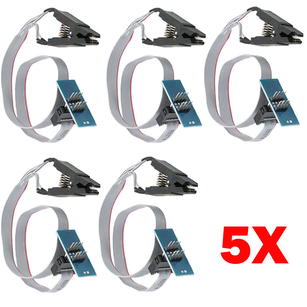 5 Pack SOIC8 SOP8 Test Clip Adapter For EEPROM programming on USB Programmer HOT