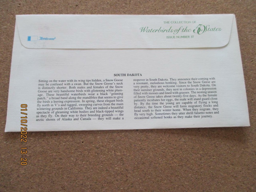 South Dakota: 6 Various First Day Covers