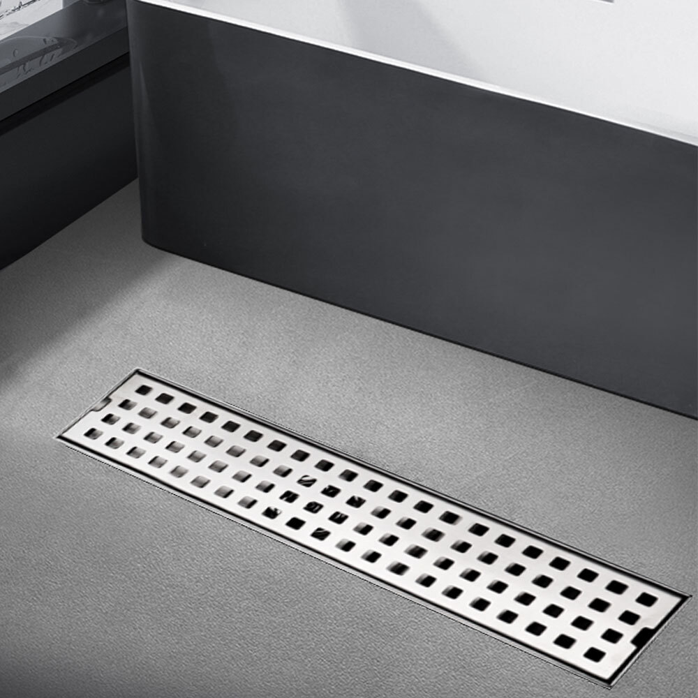 Invisible Linear Shower Floor Drain Square Rectangular Bathroom Stainless Steel