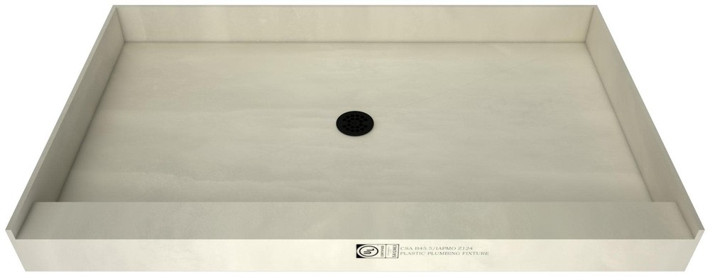 Tile Redi 3448C-PVC Redi Base 48" x 34" Rectangular Shower Base - Black