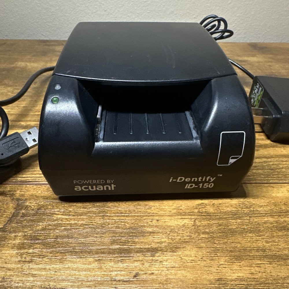 i-Dentify ID-150 Acuant ID Card Scanner Reader + Cables (J7)