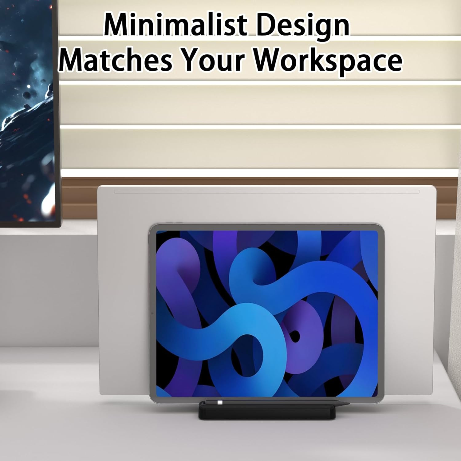 Vertical Laptop Stand Holder - Adjustable ABS Plastic Desktop Management Noteboo