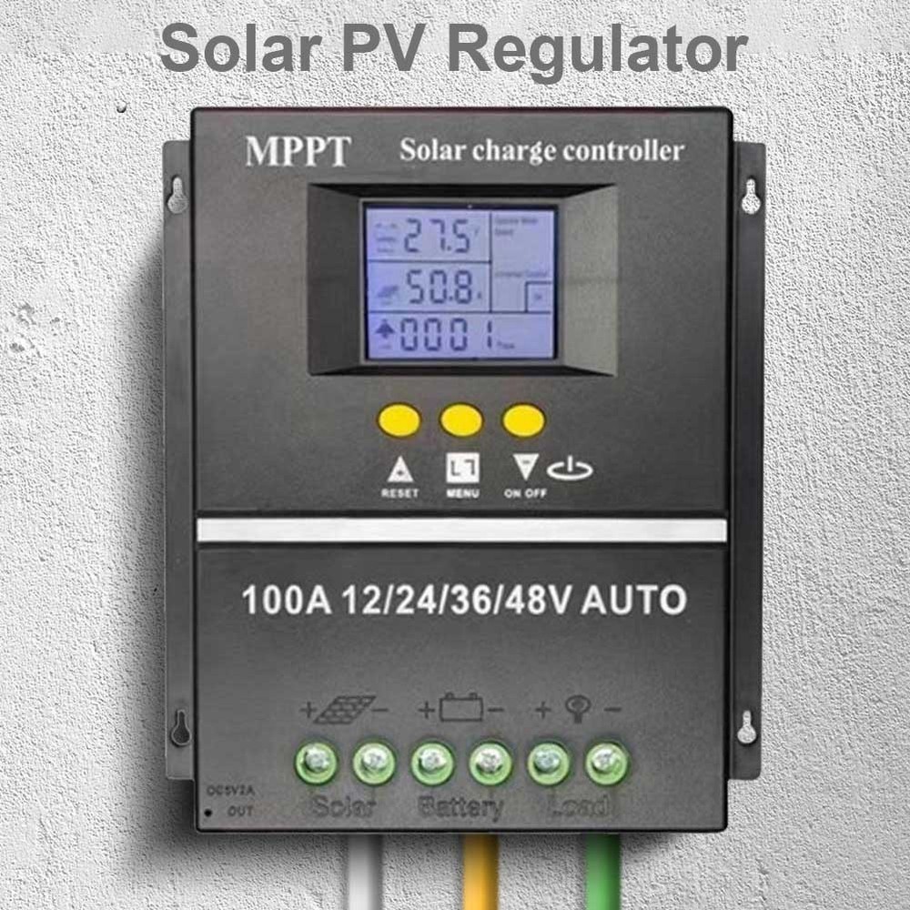 100A MPPT Solar Charge Controller LCD Display Battery Intelligent Regulator USA