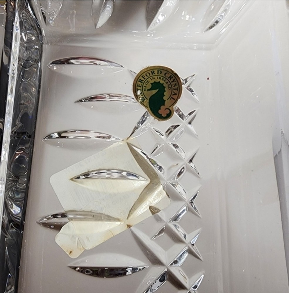 Waterford Crystal Lismore Rectangular 3 Part Tray with Handles