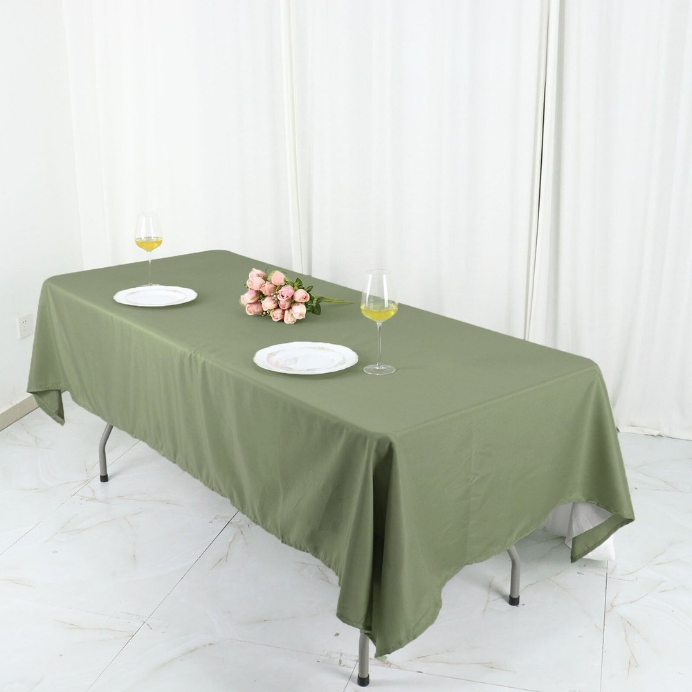 5 EUCALYPTUS SAGE GREEN 60x102 RECTANGLE POLYESTER TABLECLOTHS Wedding Catering