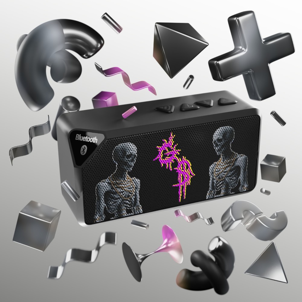 Grey $kin Skeleton Jabba Bluetooth Speaker