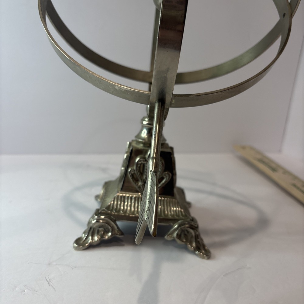 Silver Decorative Metal Armillary Sphere Globe