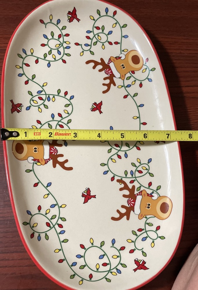 Temp-tations by Tara Winter Whimsy Reindeer Platter