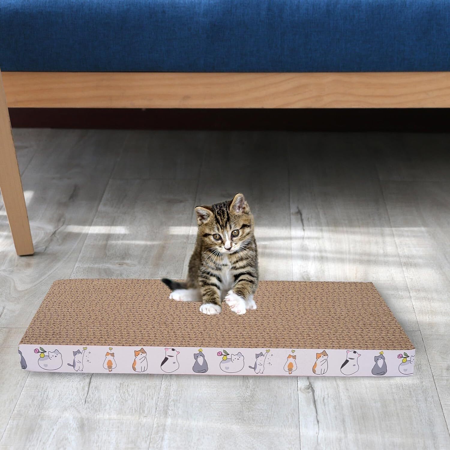 2x 5x Cat Scratch Pad Cat Scratcher Cardboard with Catnip Reversible Recyclable