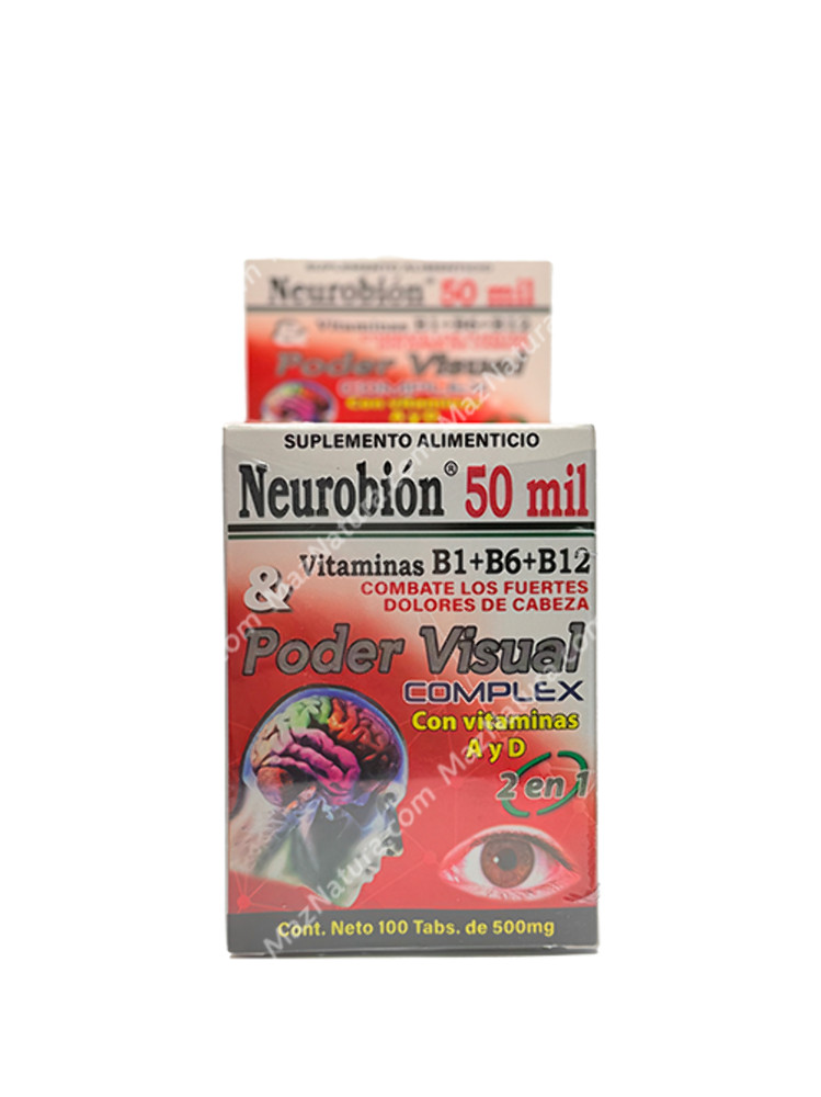 Neurobion 50 mil Vitaminas B1+B6+B12 & Poder Visual Capsulas