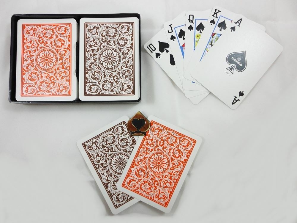COPAG 1546 Orange & Brown - Regular Index - Poker