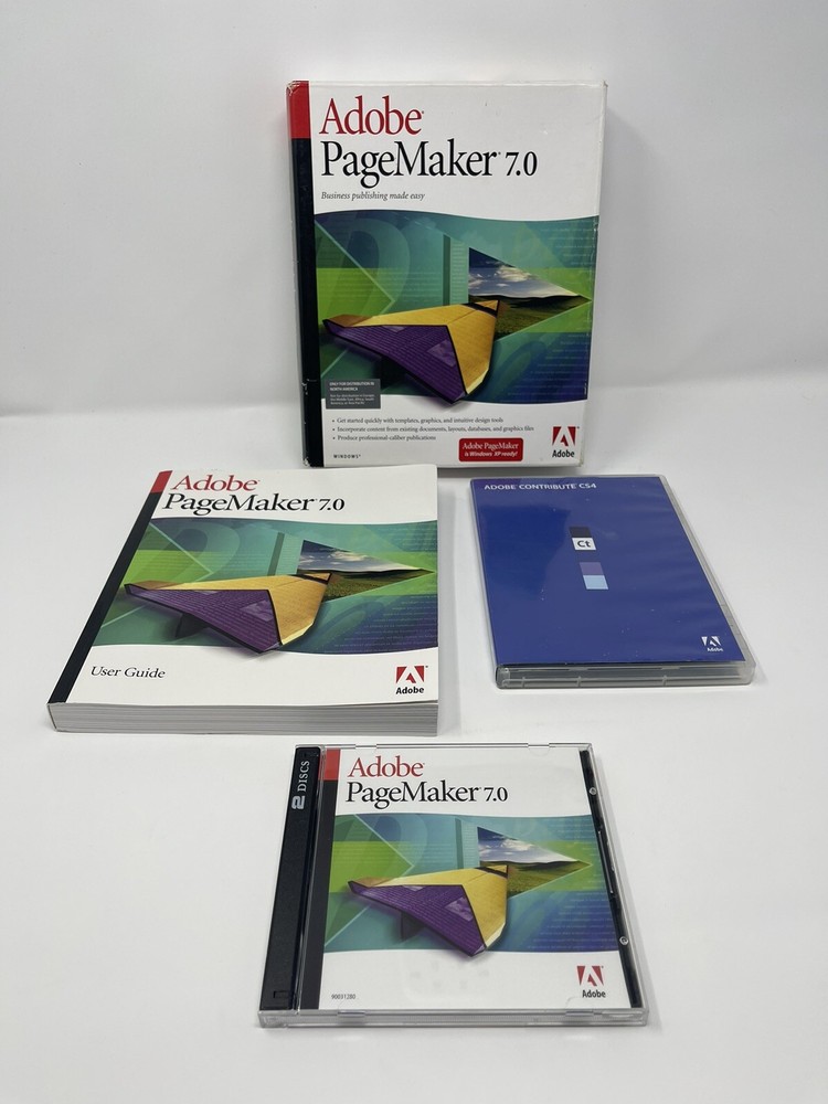 Adobe PageMaker 7.0 Plus for Macintosh Full Retail Version In Box