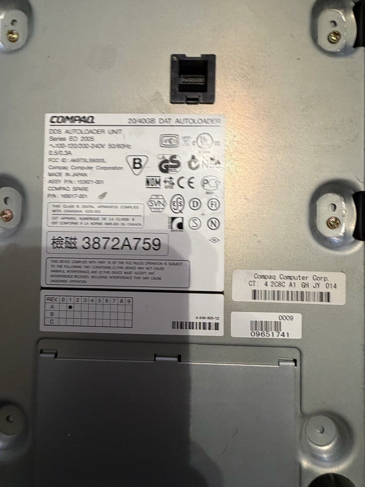 Compaq DDS Drive Unit 20/40 GB Dat Autoloader EO2005